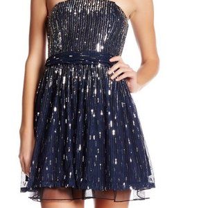 New With Tags Prom Dress Navy/Silver